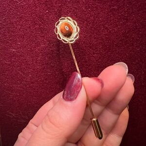 Vintage Tiger Eye Hat Pin